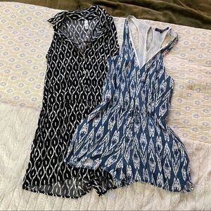*Romper Bundle Blue/ Black Size Small